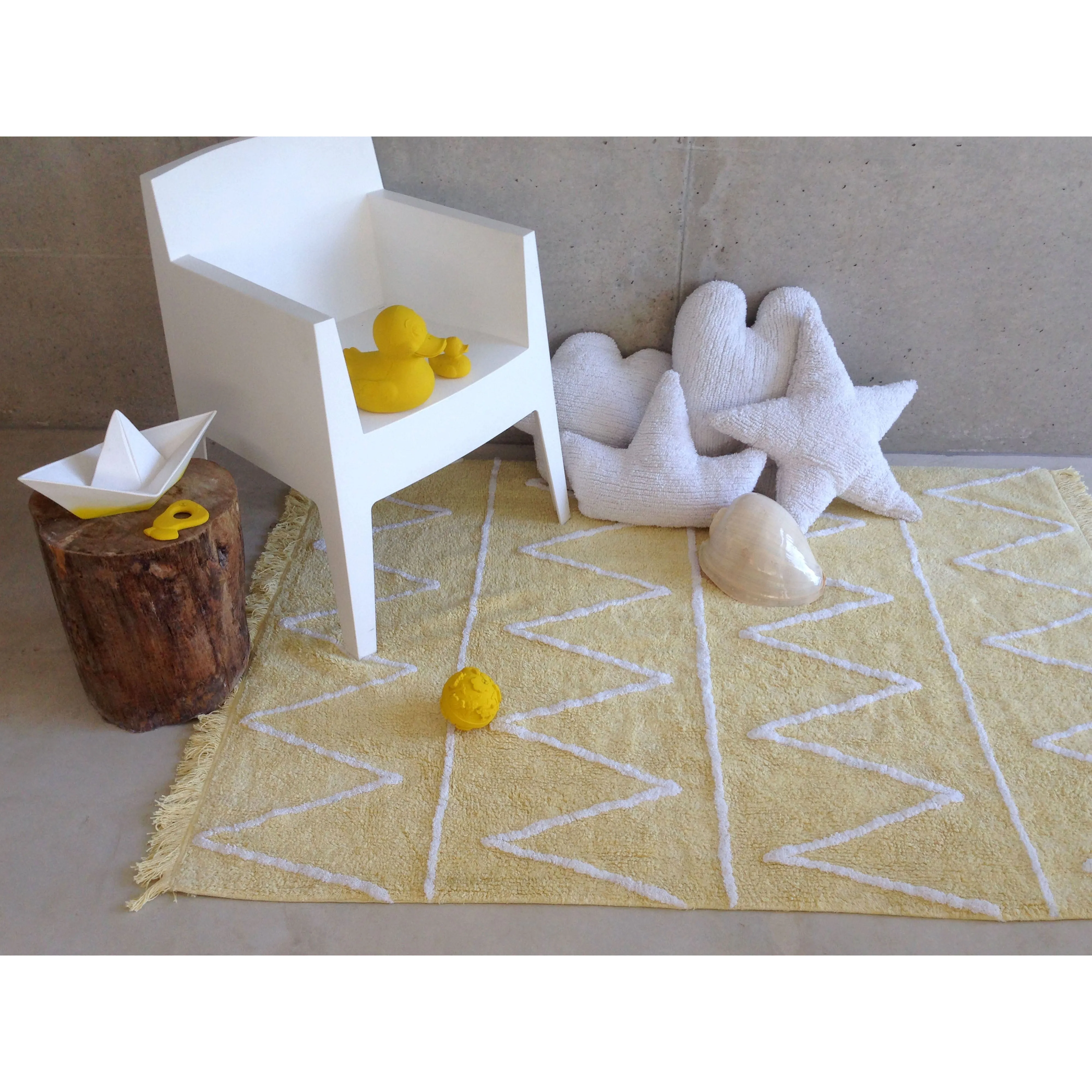 Lorena Canals Star White Machine Washable Cushion