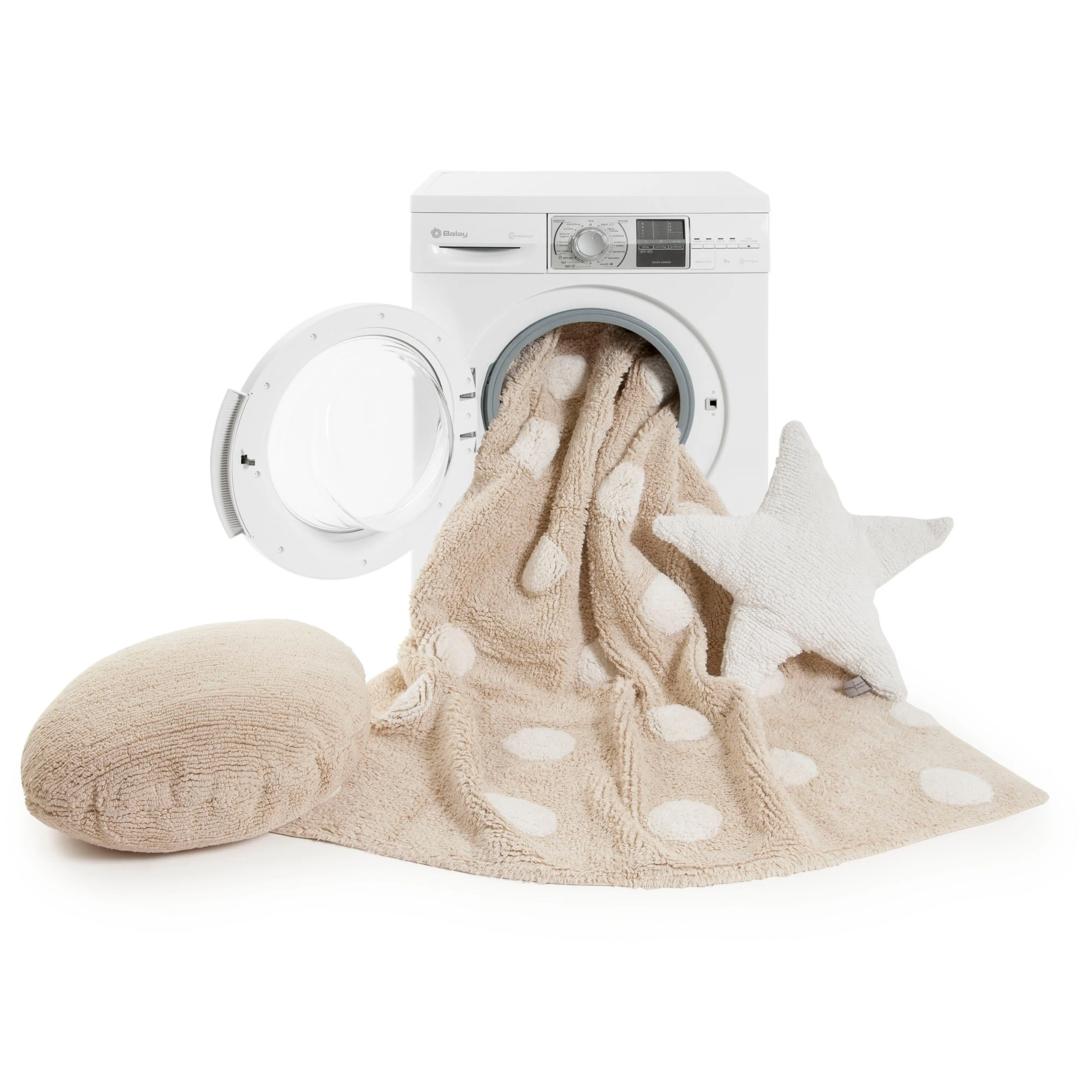 Lorena Canals Star White Machine Washable Cushion