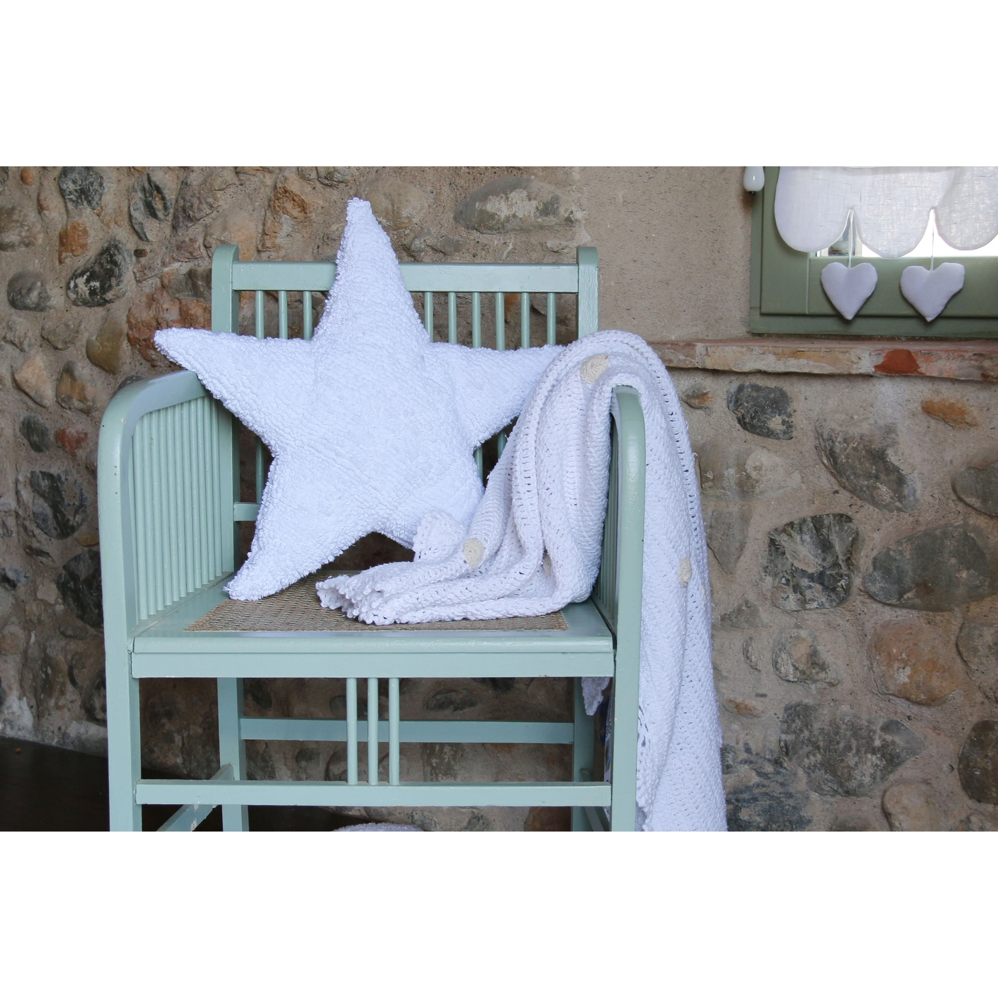 Lorena Canals Star White Machine Washable Cushion
