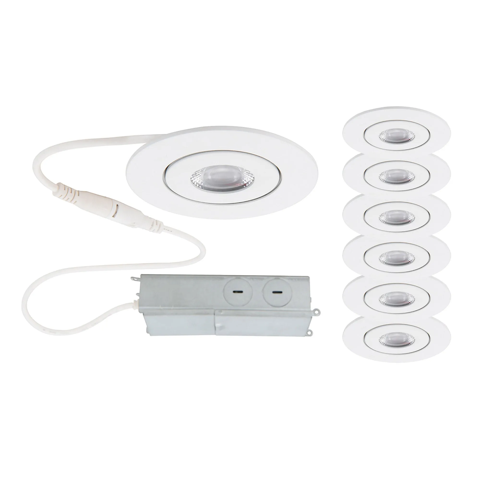Lotos 2" LED Round Adjustable Recessed Kit (Pack of 6)
