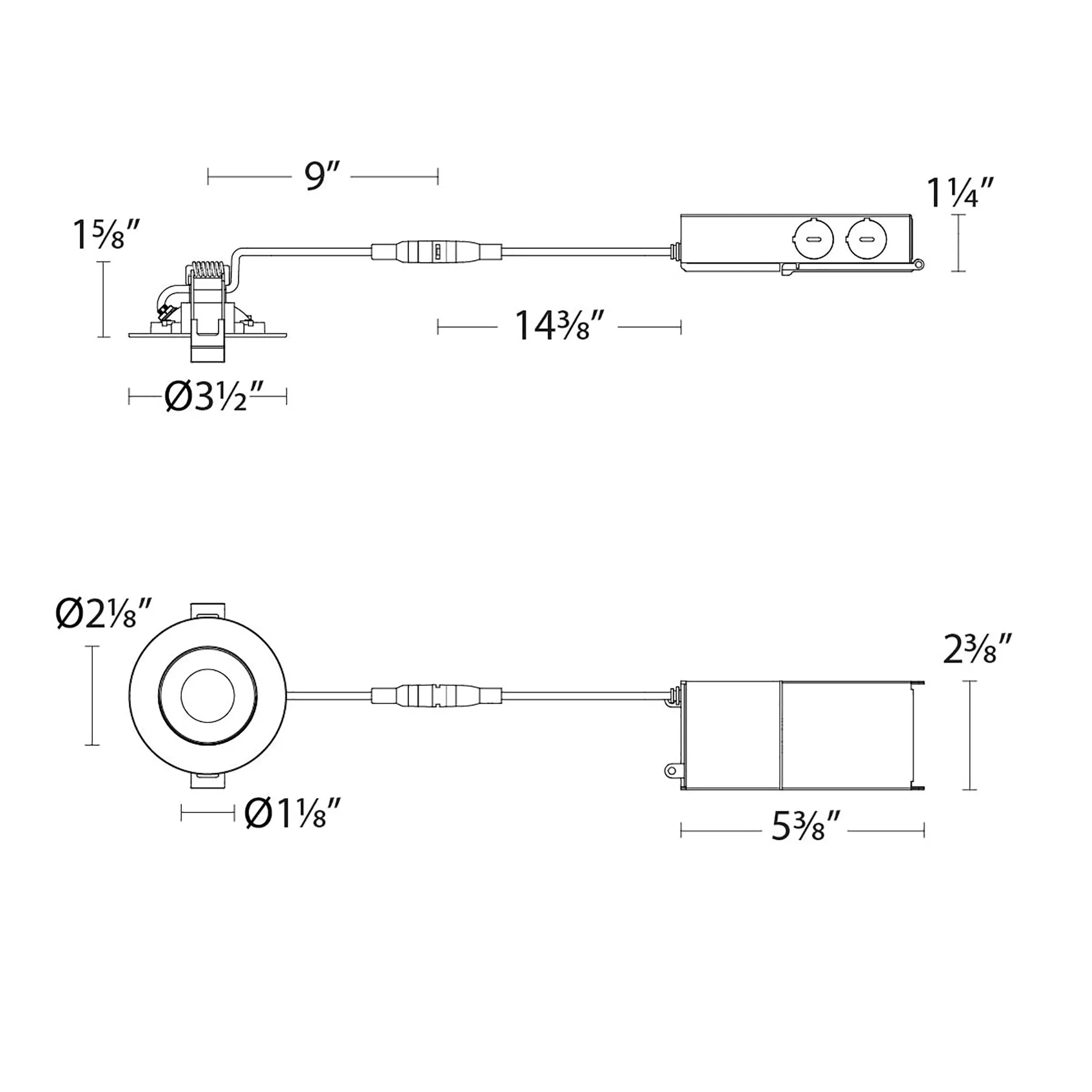 Lotos 2" LED Round Adjustable Recessed Kit (Pack of 6)