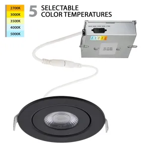 Lotos 4" LED 5-CCT Round Adjustable Recessed Kit