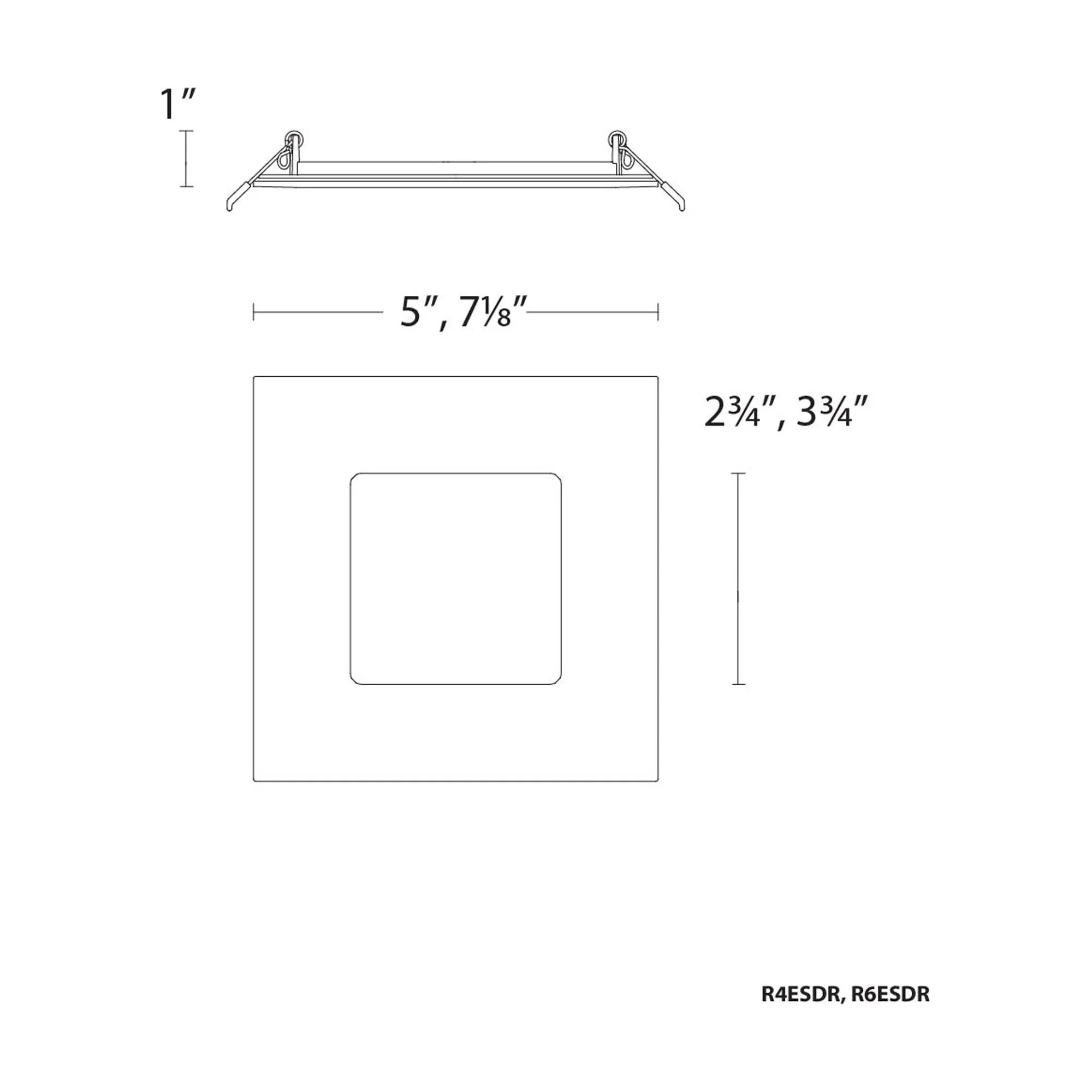 Lotos 4" LED 5-CCT Square Recessed Kit