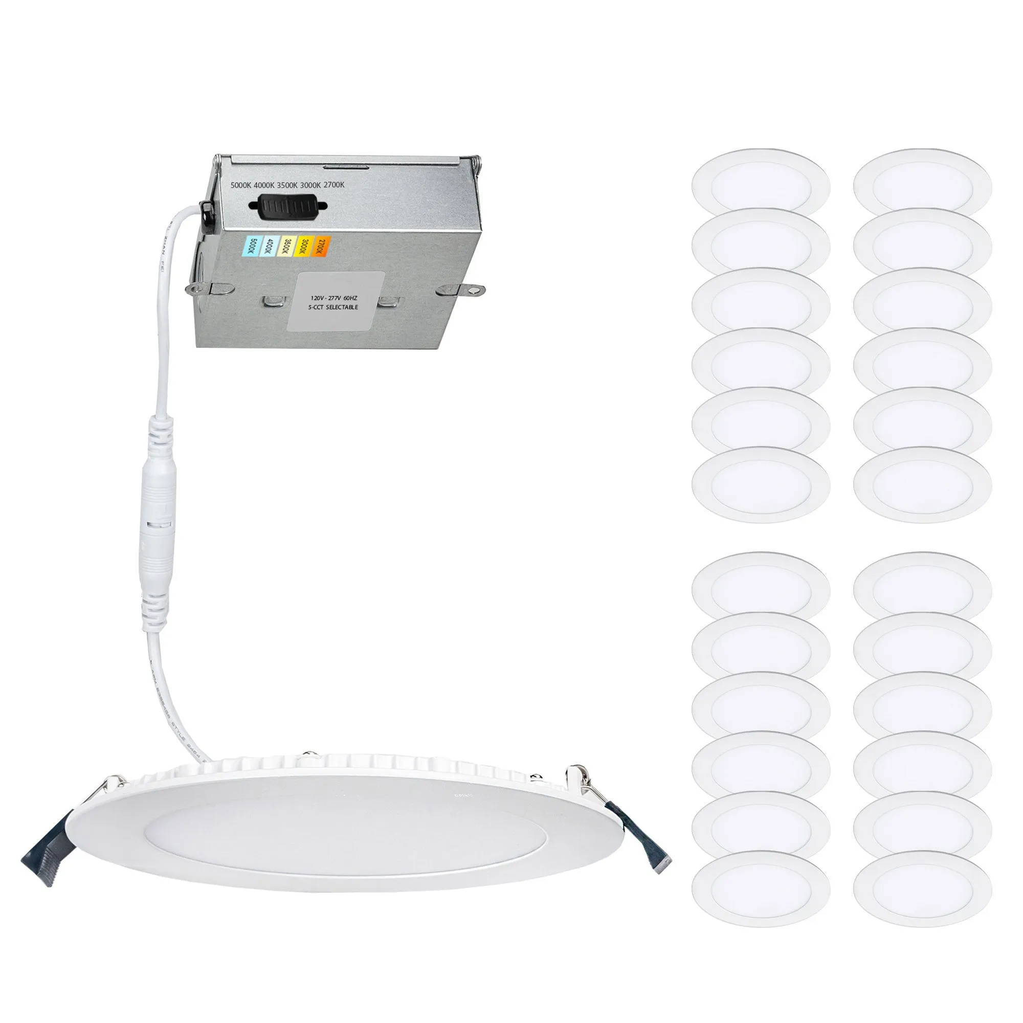 Lotos 4" LED Round 5-CCT Selectable Recessed Kit (Pack of 24)