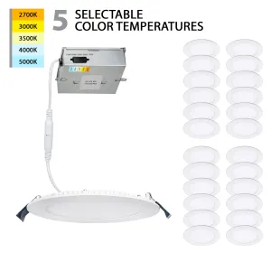 Lotos 4" LED Round 5-CCT Selectable Recessed Kit (Pack of 24)