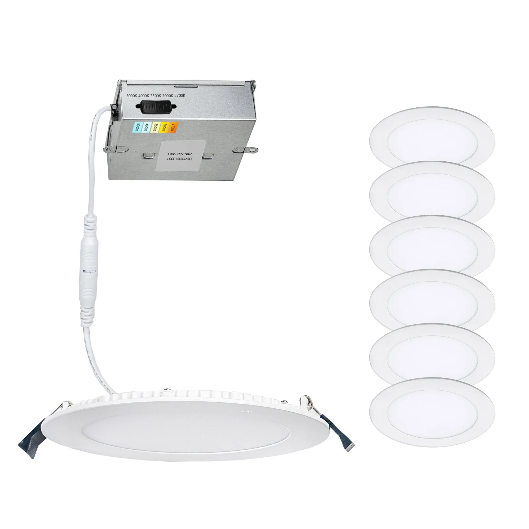 Lotos 4" LED Round 5-CCT Selectable Recessed Kit (Pack of 6)