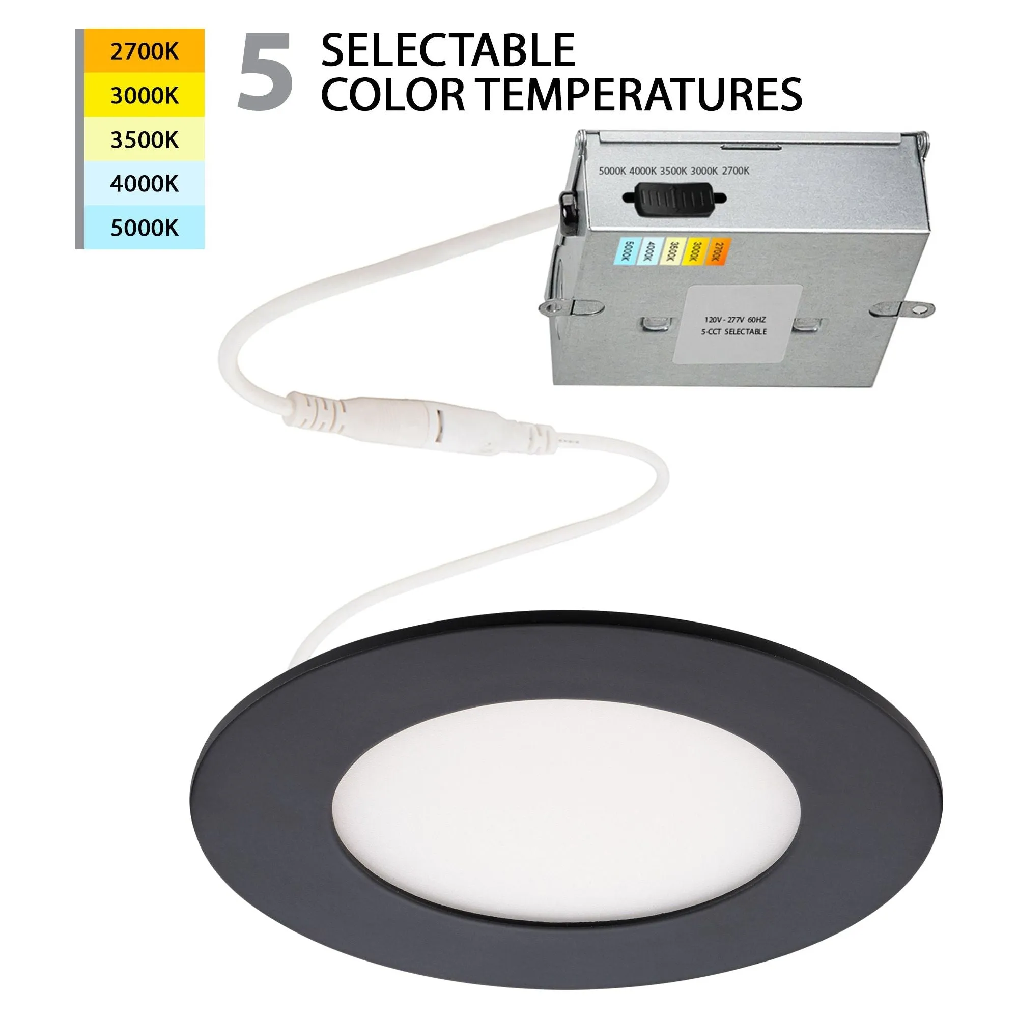 Lotos 6" LED 5-CCT Round Recessed Kit