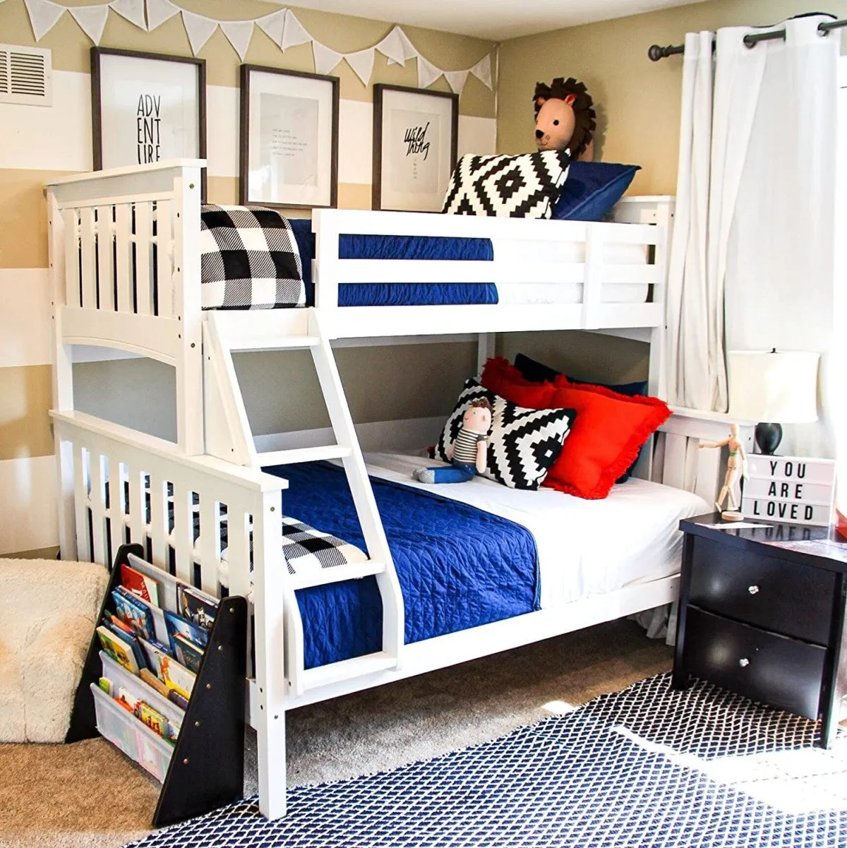 Lyv Twin/Full Bunk Bed - White