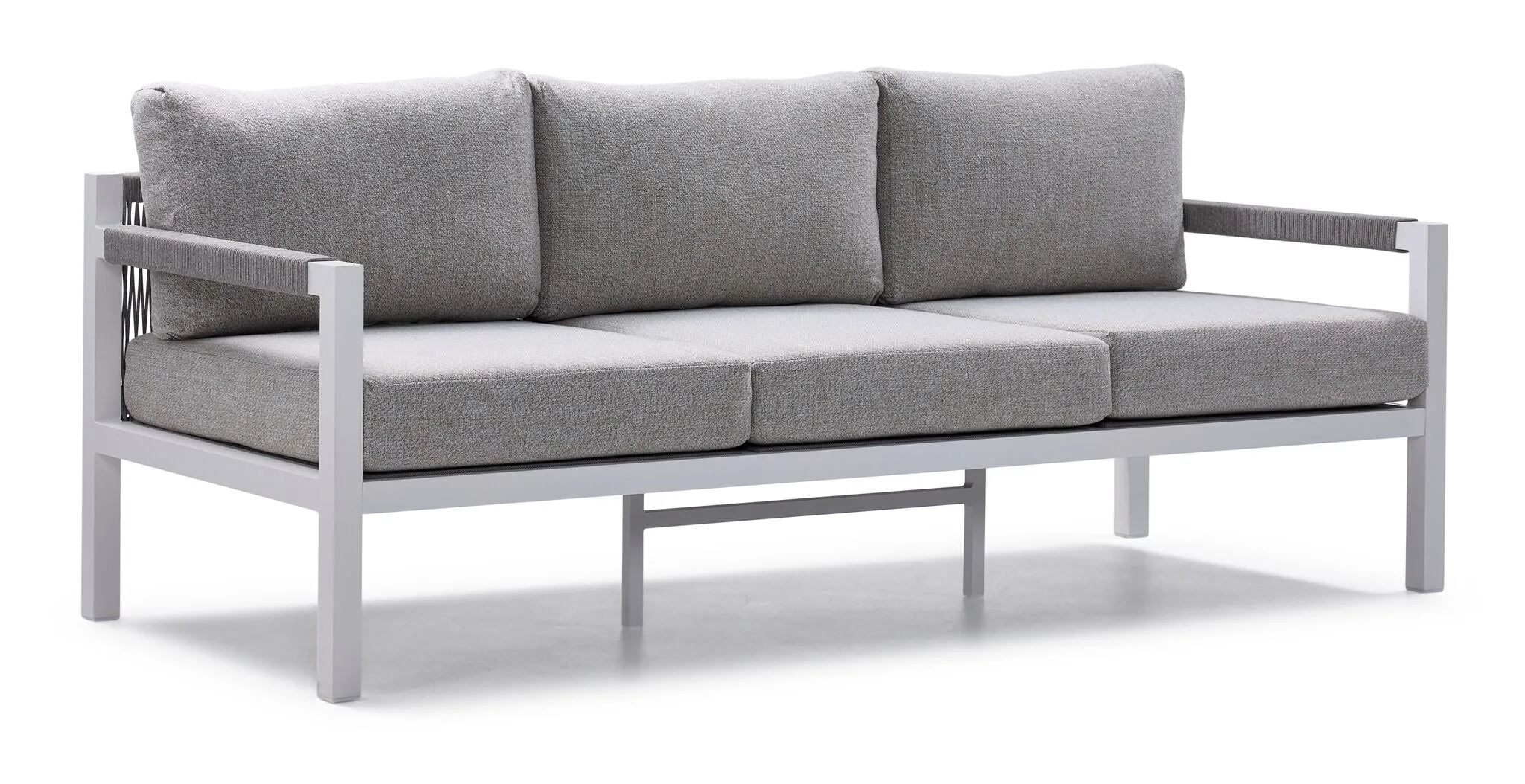 Malibu 4 - Piece Outdoor Conversation Set - White, Grey