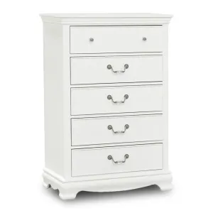 Melanie 5-Drawer Chest - White