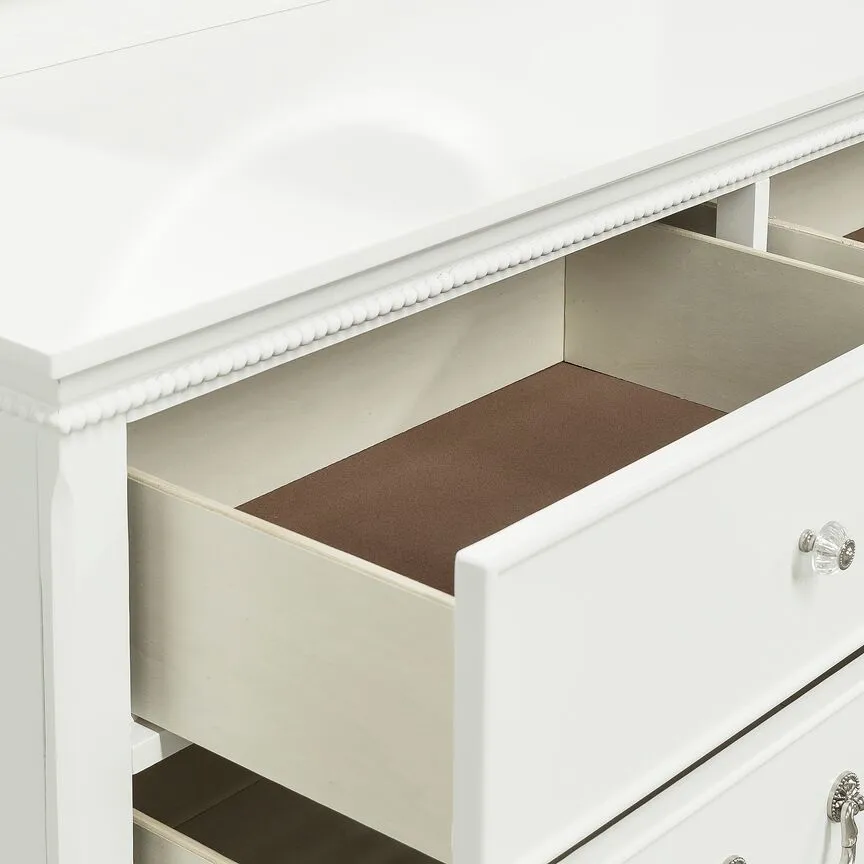 Melanie 6-Drawer Dresser - White