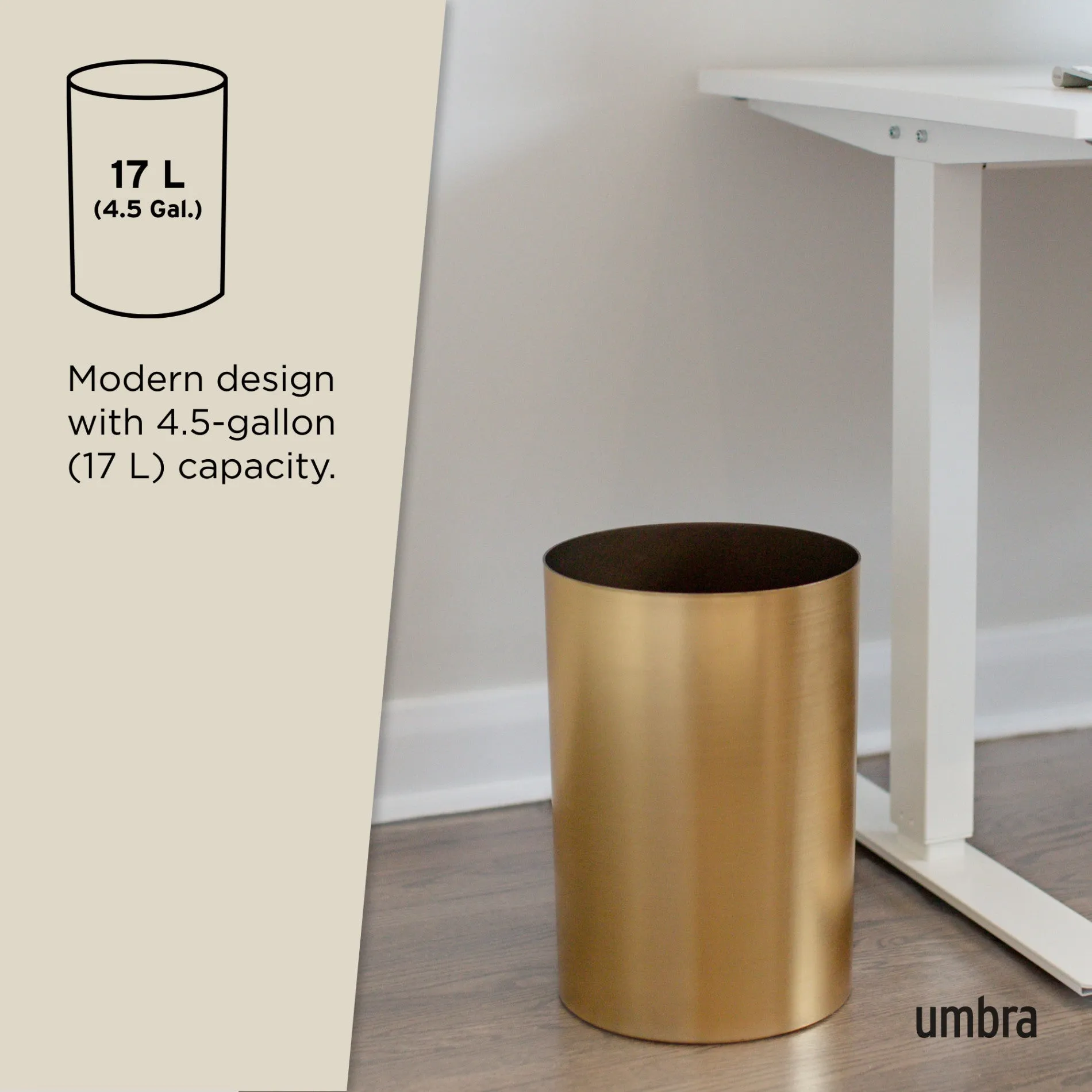Metalla Trash Can