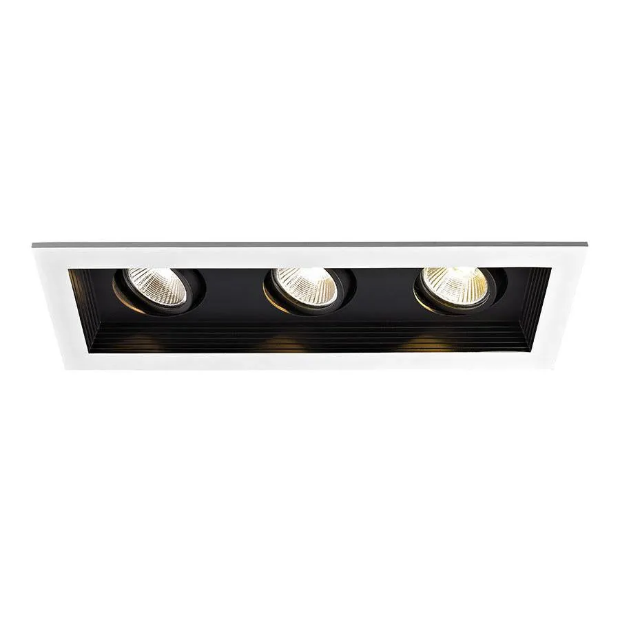 Mini Multiple Spots Three Light Recessed Trim and Housing