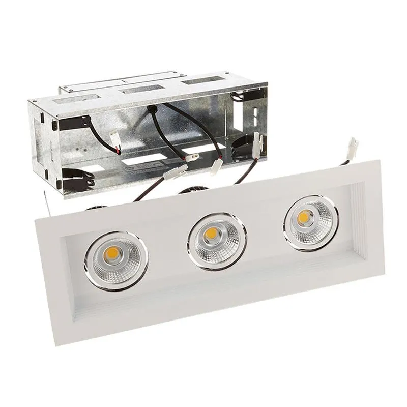Mini Multiple Spots Three Light Recessed Trim and Housing