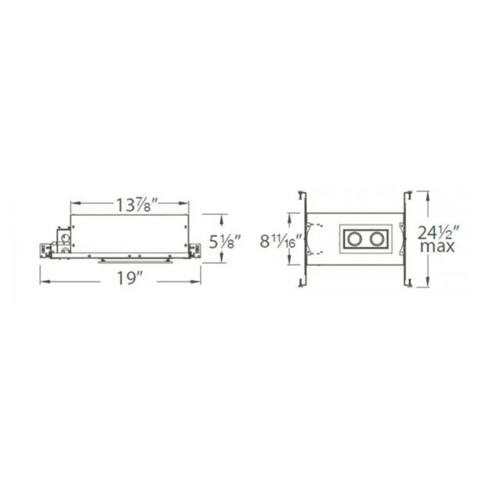 Mini Multiple Spots Two Light Recessed Trim and Housing