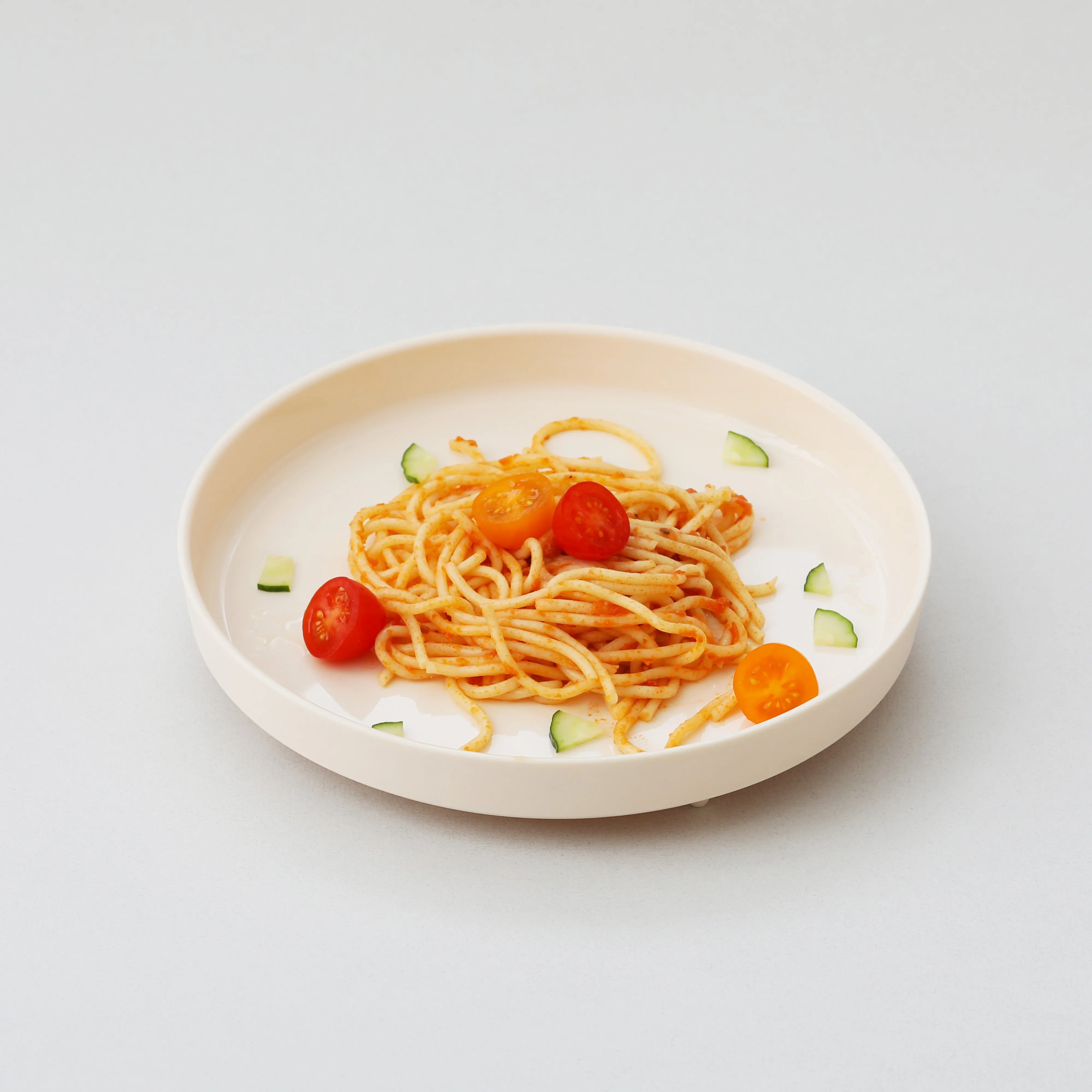 Miniware Healthy Meal Set - PLA Smart Divider Suction Plate in Vanilla   Silicone Divider in Lavender