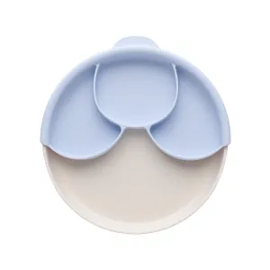 Miniware Healthy Meal Set - PLA Smart Divider Suction Plate in Vanilla   Silicone Divider in Lavender