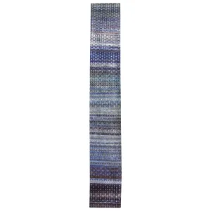 Multicolored Alchemy Geometric Silk Runner - 2'11" x 21'4"