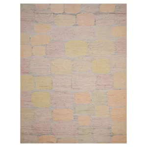 Multicolored Swedish Inspired Flatweave Art Silk Rug - 8' x 10'