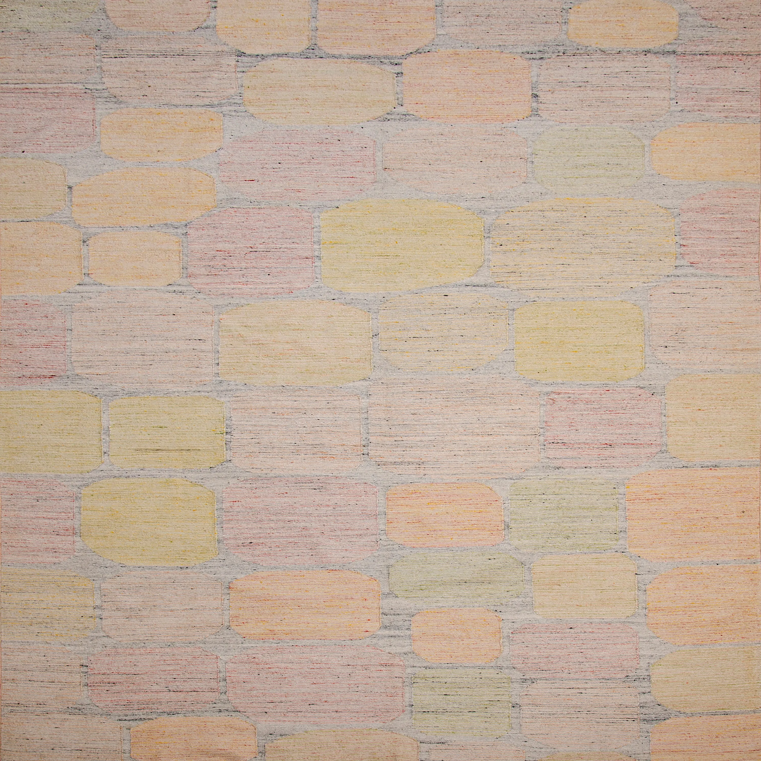 Multicolored Swedish Inspired Flatweave Art Silk Rug - 8' x 10'