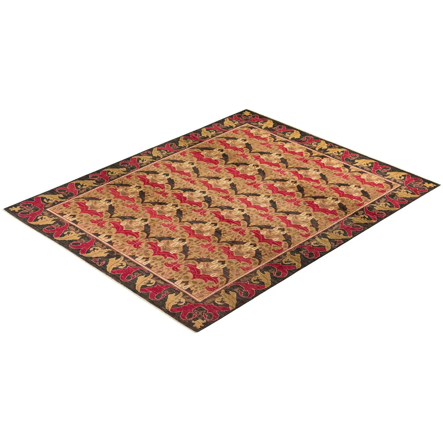 Multicolored Transitional Wool Rug - 7'10" x 9'10"