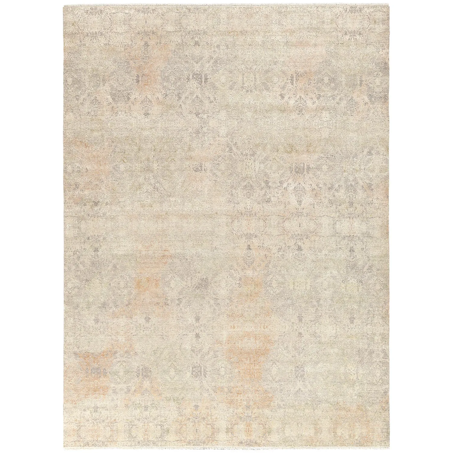 Natural Transitional Wool & Silk Rug - 9'1" X 12'4"
