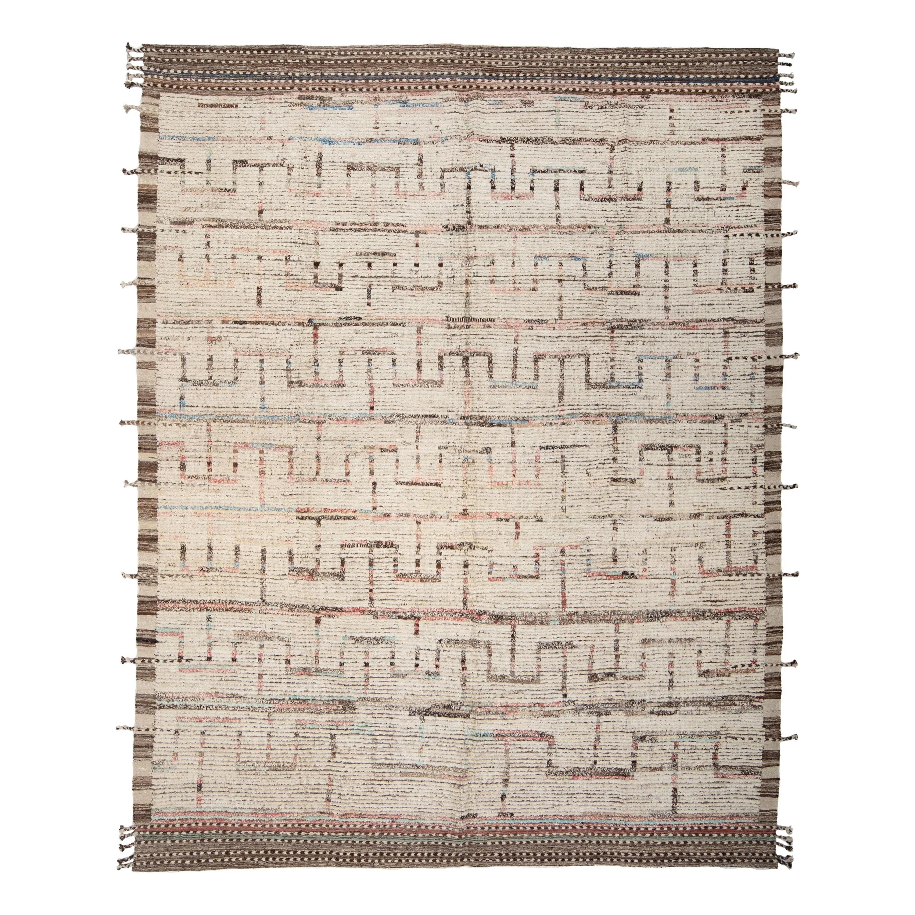 Natural Zameen Transitional Wool Rug - 10'4" x 12'3"