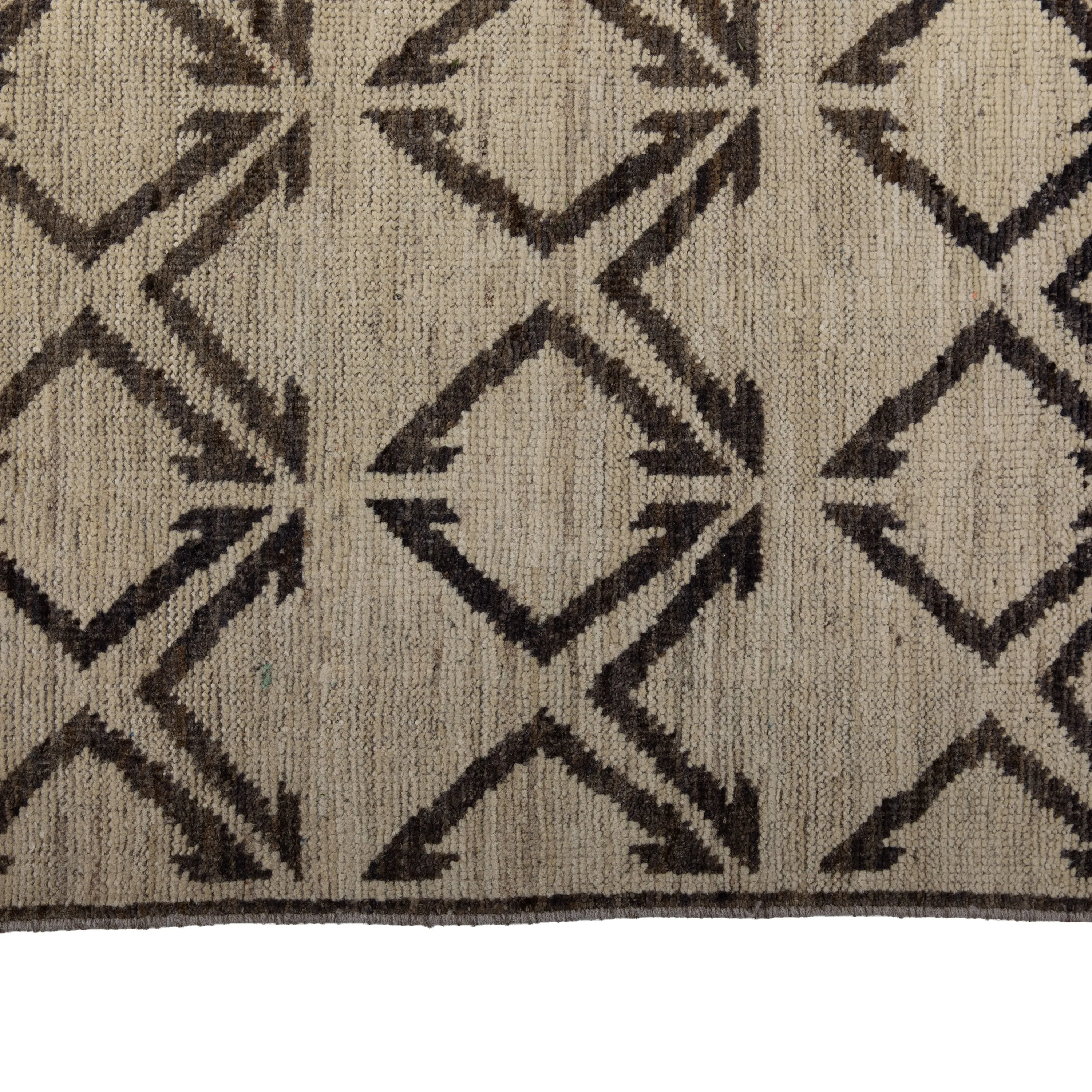 Natural Zameen Transitional Wool Runner - 3'7" x 13'7"
