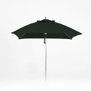 Oca 7.5' Square Outdoor Umbrella - Dark Grey/Brushed Aluminum