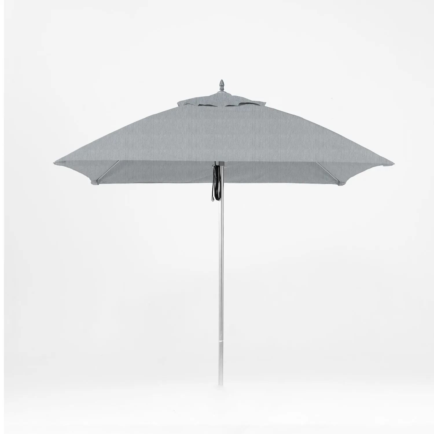 Oca 7.5' Square Outdoor Umbrella - Titanium Grey/Brushed Aluminum