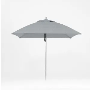 Oca 7.5' Square Outdoor Umbrella - Titanium Grey/Brushed Aluminum