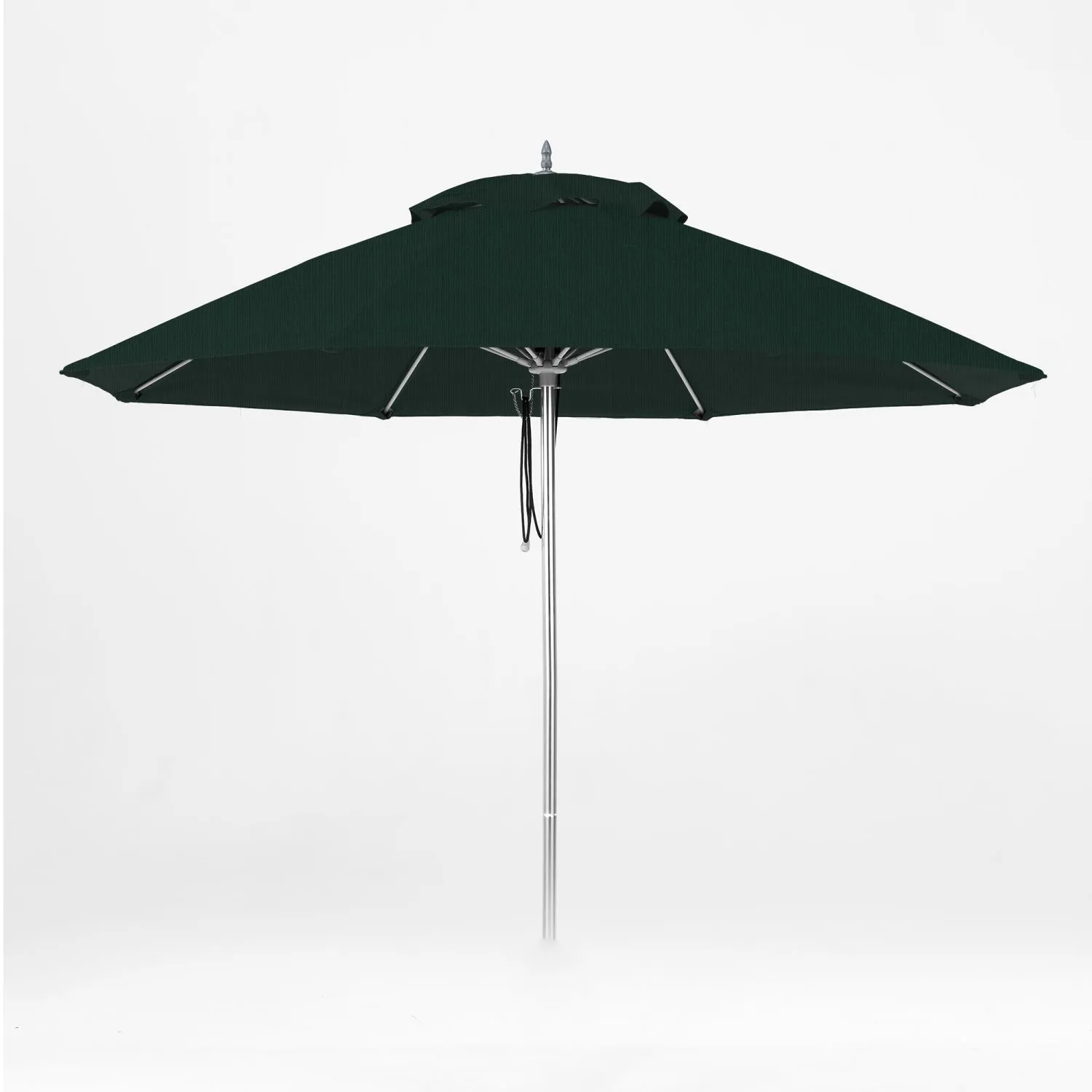 Oca 9' Octagon Outdoor Umbrella - Dark Grey/Brushed Aluminum