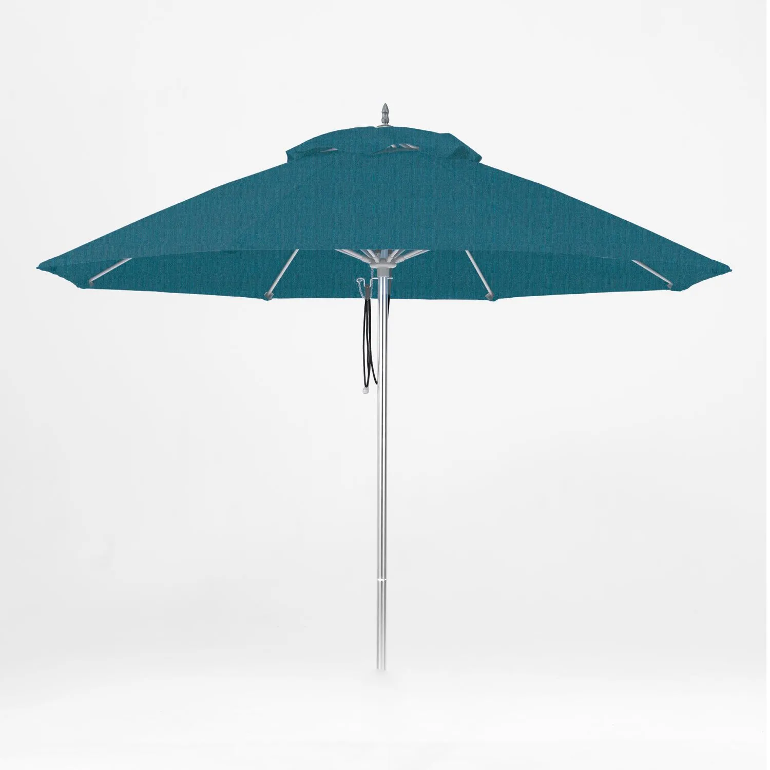 Oca 9' Octagon Outdoor Umbrella - Denim Blue/Brushed Aluminum
