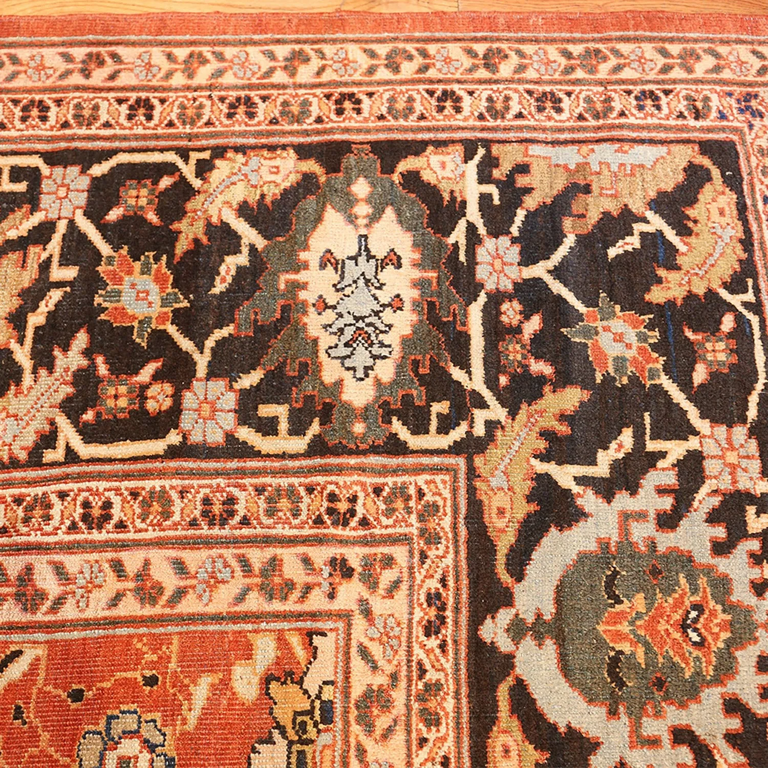 Orange Antique Persian Sultanabad Rug - 14'5" x 21'9"