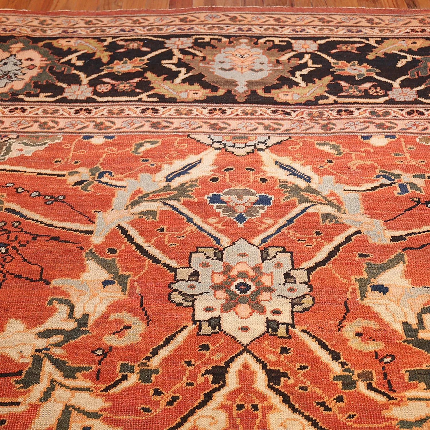 Orange Antique Persian Sultanabad Rug - 14'5" x 21'9"