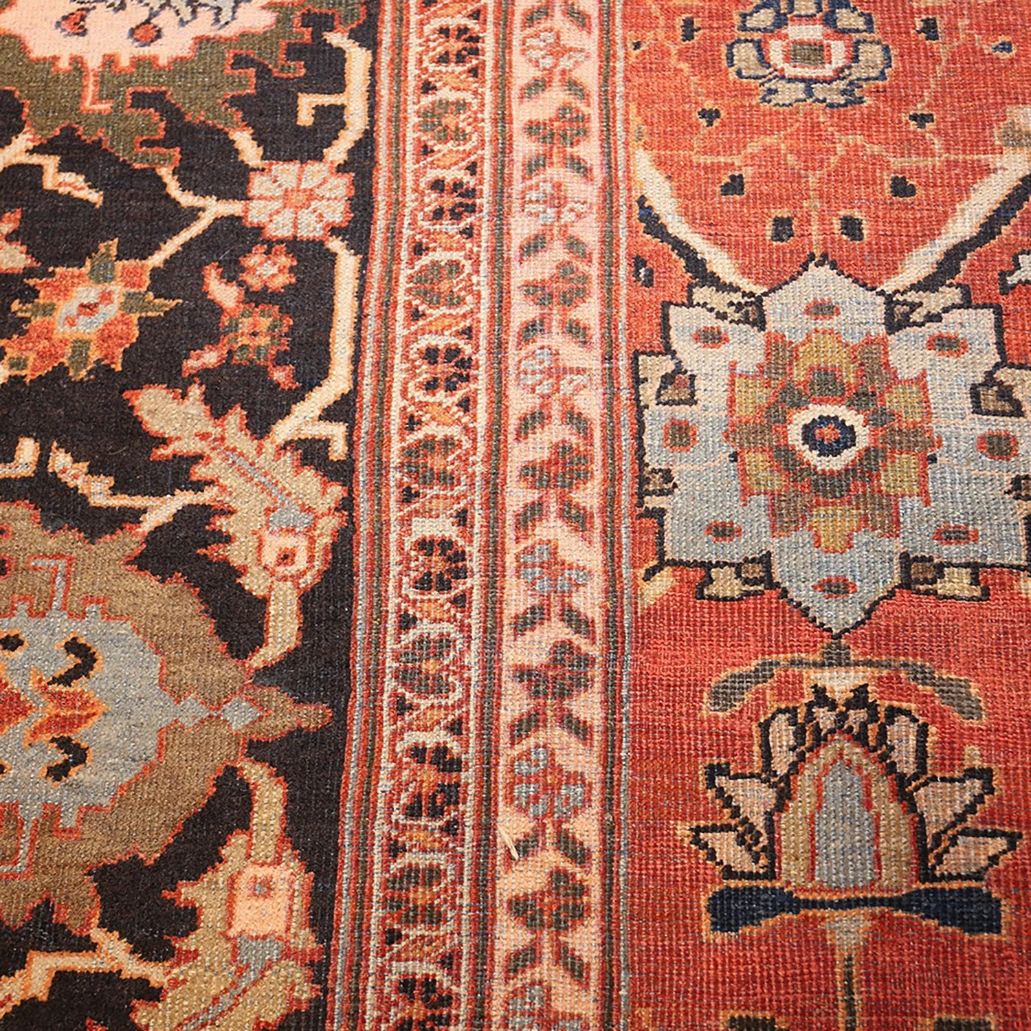 Orange Antique Persian Sultanabad Rug - 14'5" x 21'9"