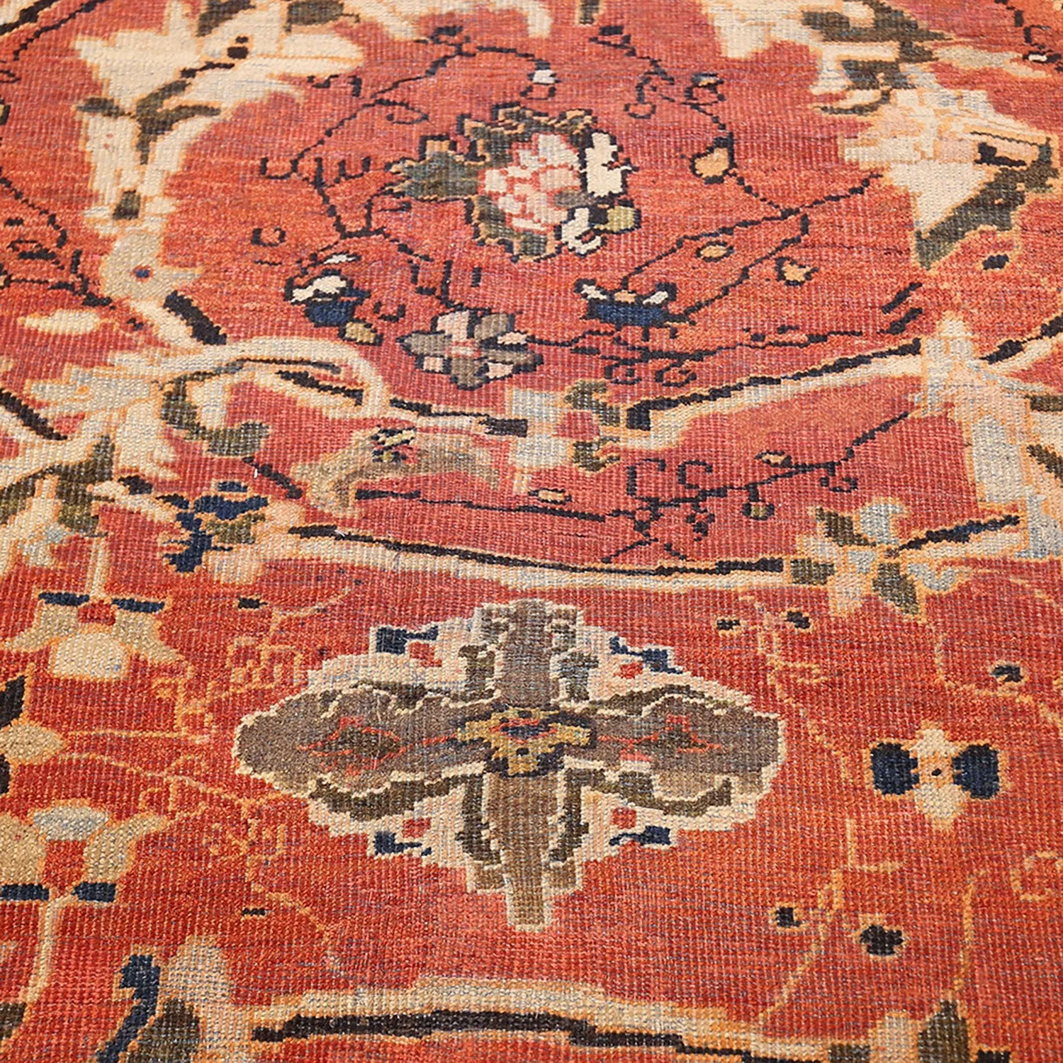 Orange Antique Persian Sultanabad Rug - 14'5" x 21'9"