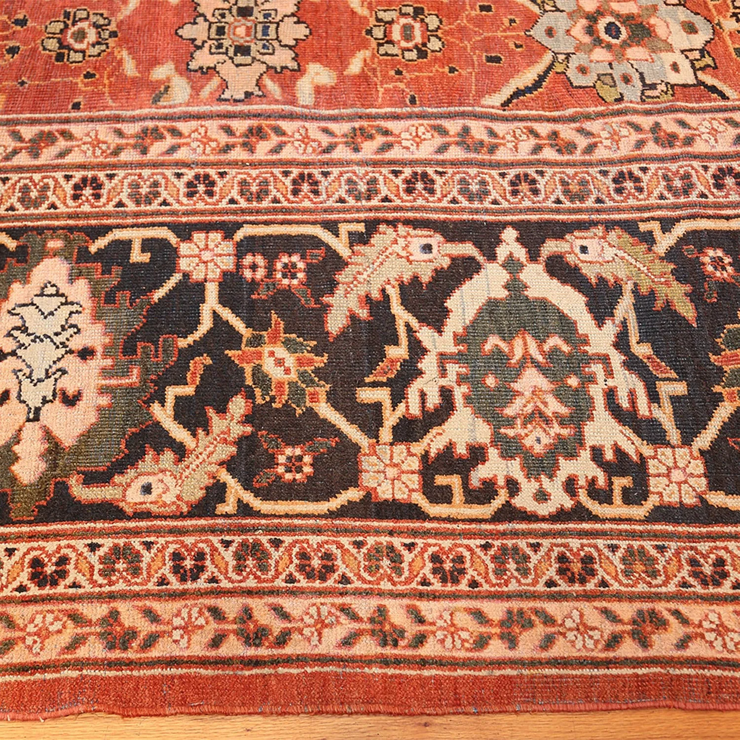 Orange Antique Persian Sultanabad Rug - 14'5" x 21'9"