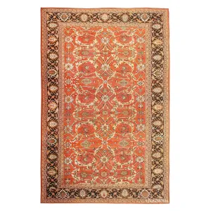Orange Antique Persian Sultanabad Rug - 14'5" x 21'9"