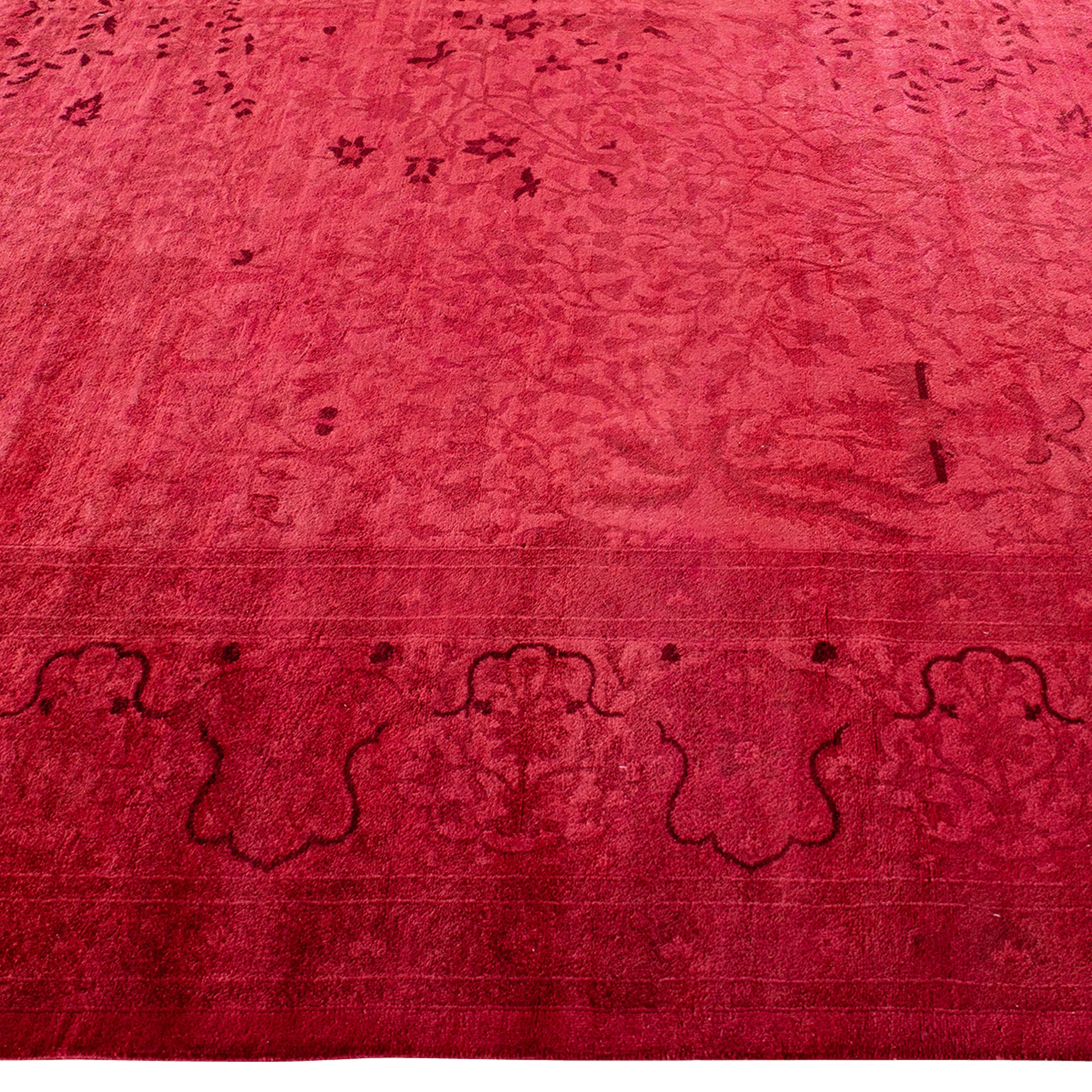 Pink Overdyed Wool Rug - 8'3" x 10'3"
