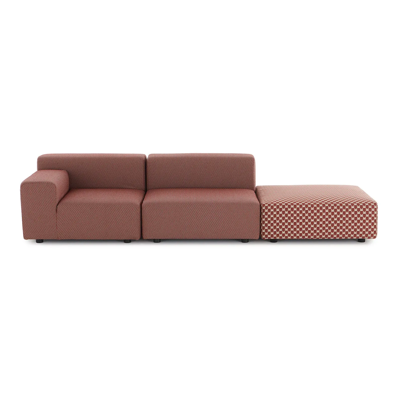 Plastics Outdoor Liberty 2-Seater Sofa with Pouf