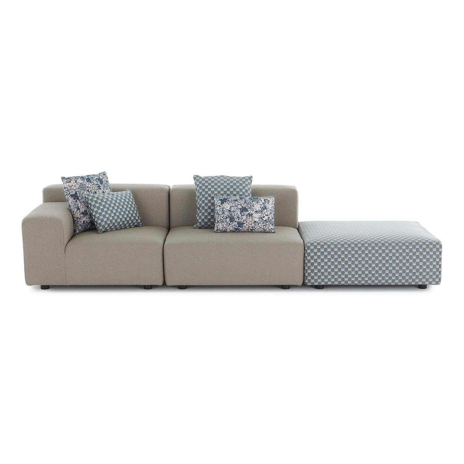 Plastics Outdoor Liberty 2-Seater Sofa with Pouf