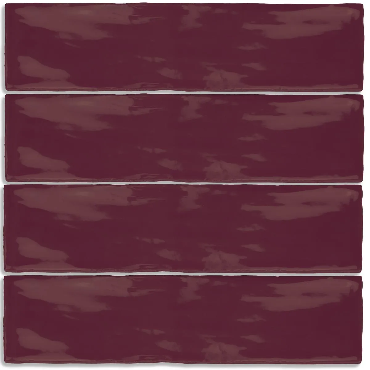 Poitiers Bordeaux Wall Tile 7.5x30cm Gloss
