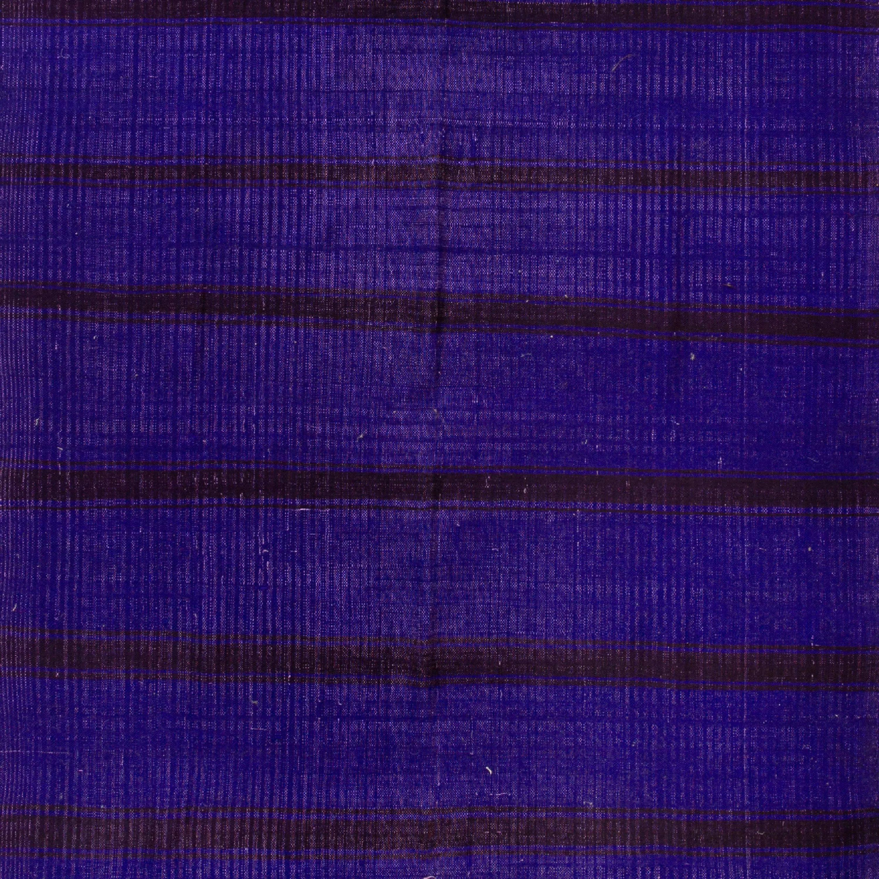 Purple Flatweave Wool Rug - 5'11" x 11'4"