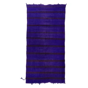 Purple Flatweave Wool Rug - 5'11" x 11'4"