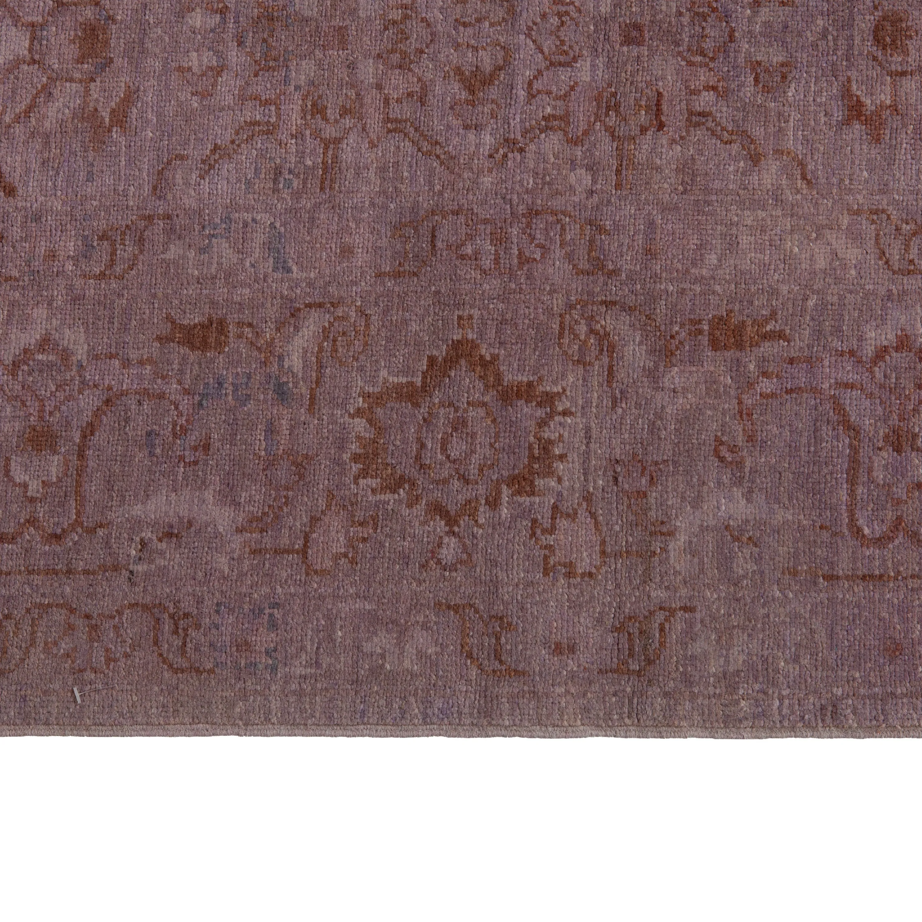 Purple Overdyed Wool Runner - 4'10" x 11'7"
