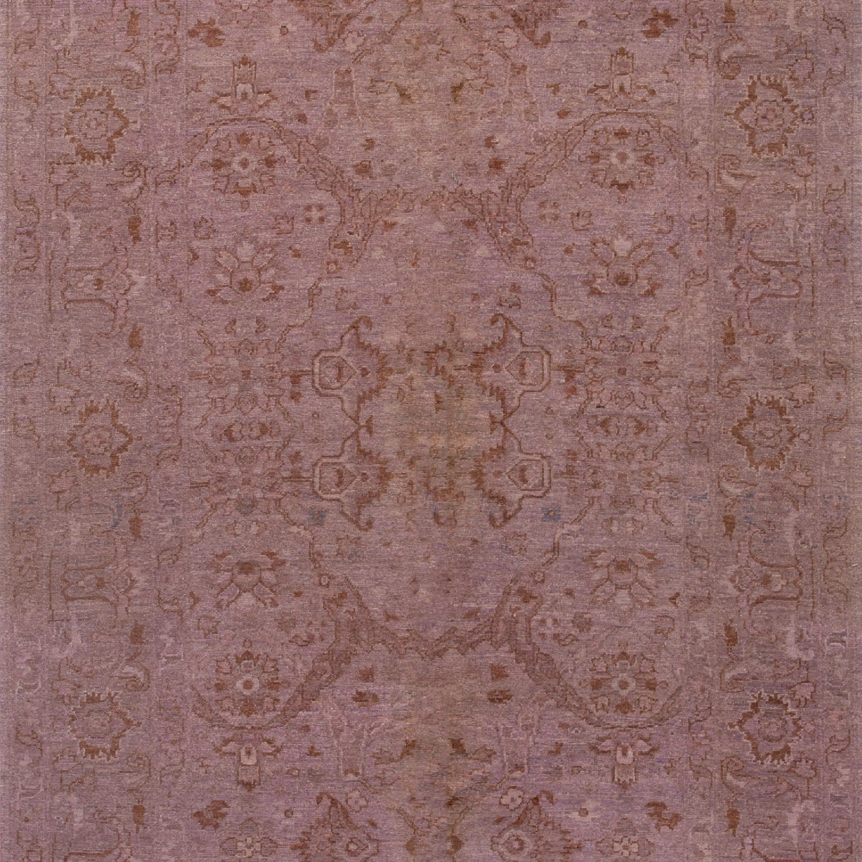 Purple Overdyed Wool Runner - 4'10" x 11'7"