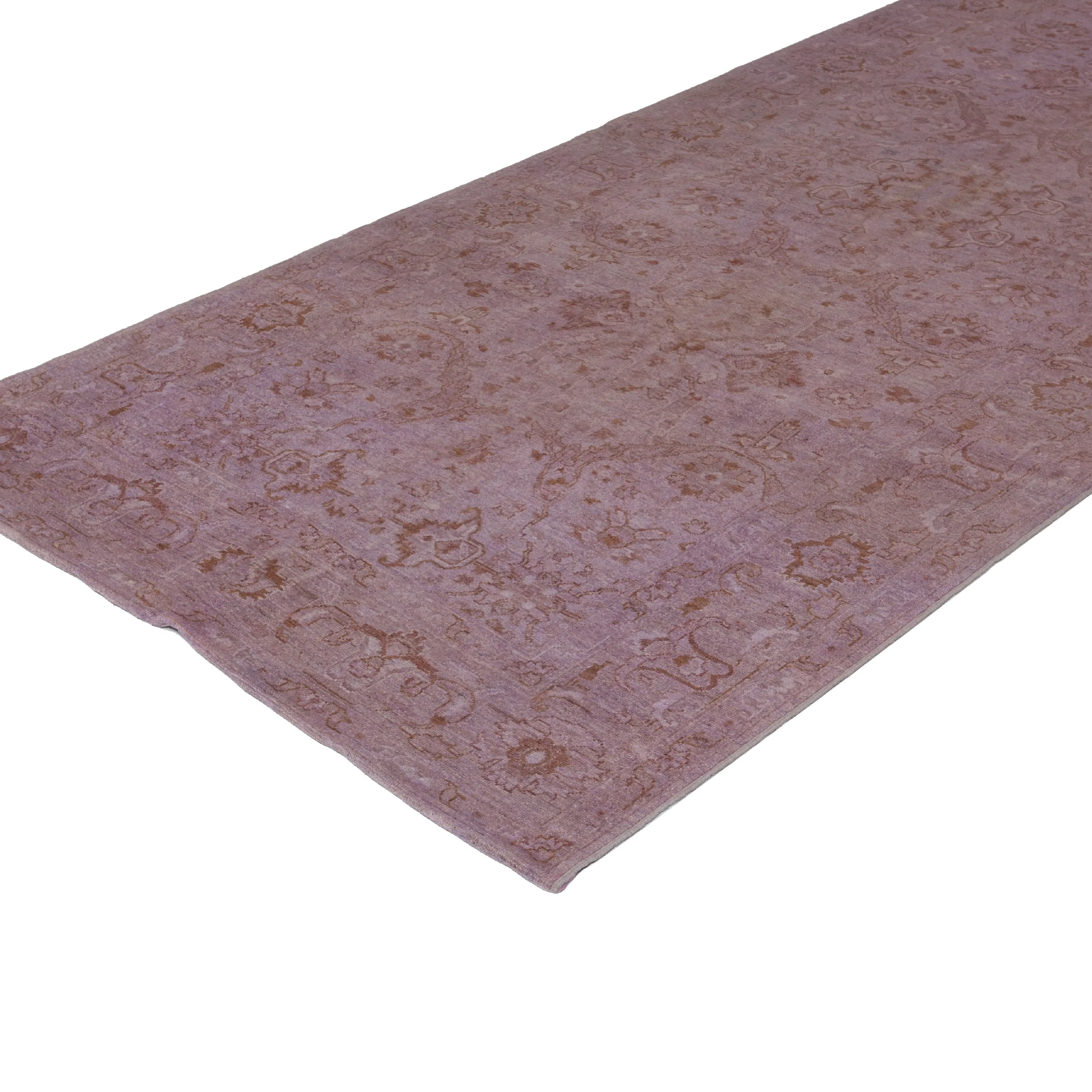 Purple Overdyed Wool Runner - 4'10" x 11'7"