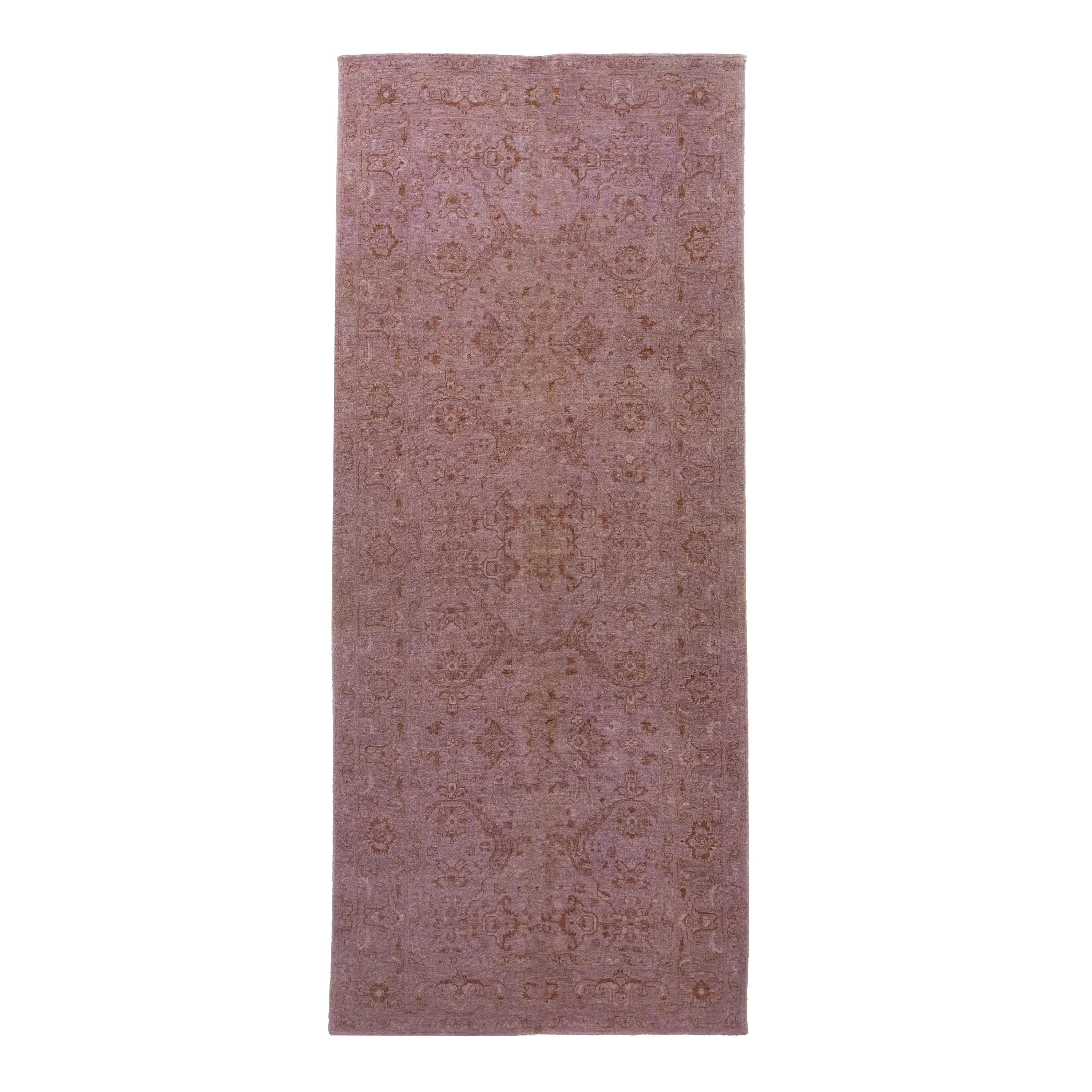 Purple Overdyed Wool Runner - 4'10" x 11'7"