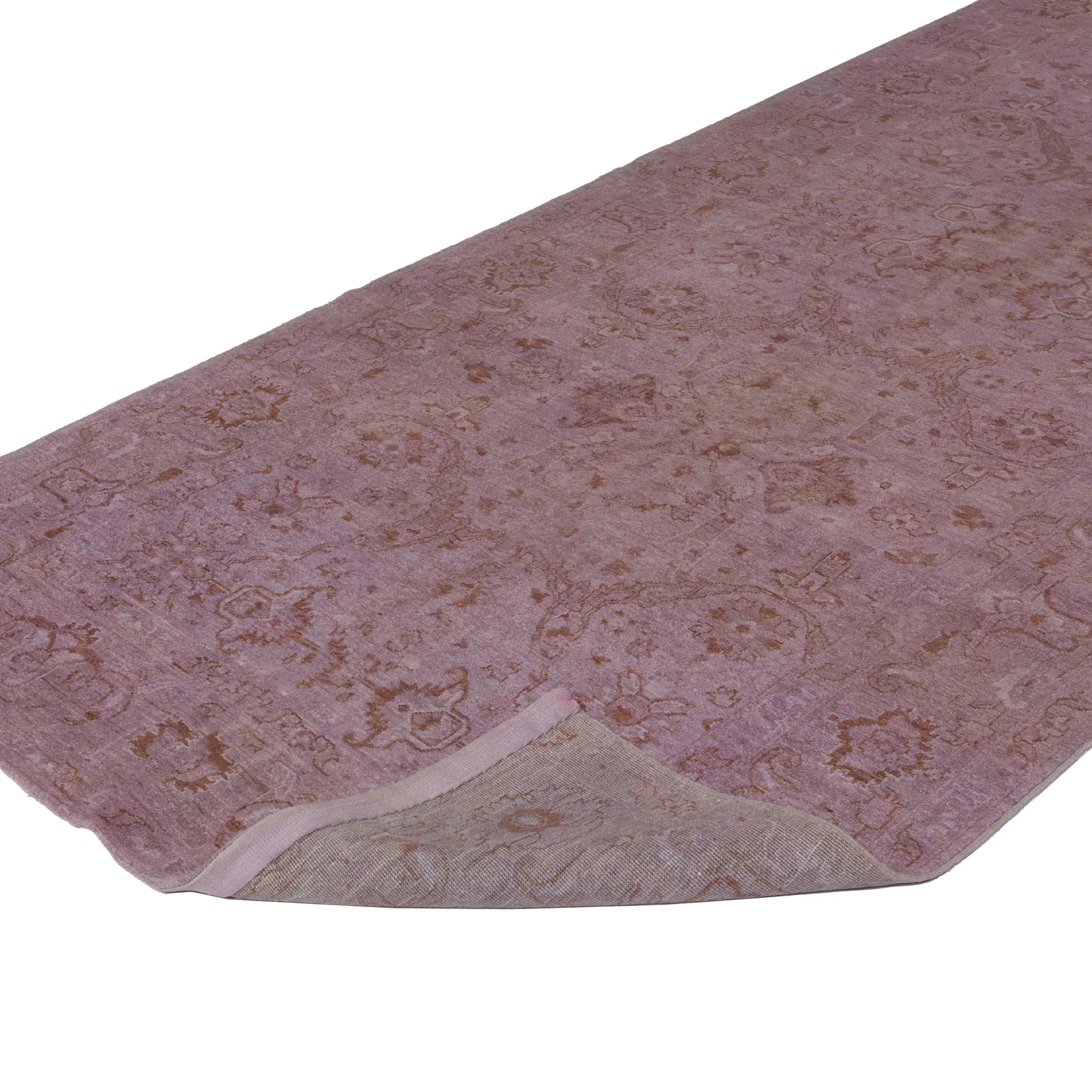 Purple Overdyed Wool Runner - 4'10" x 11'7"